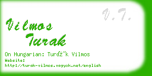 vilmos turak business card